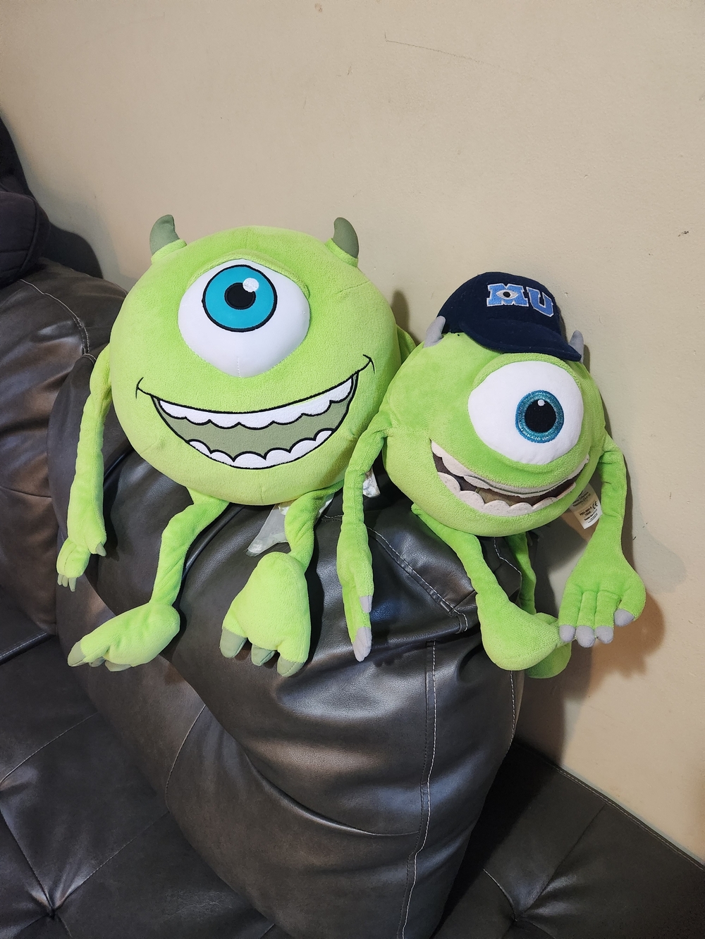 2 Vintage Disney Monsters Mike Wazowski Plush